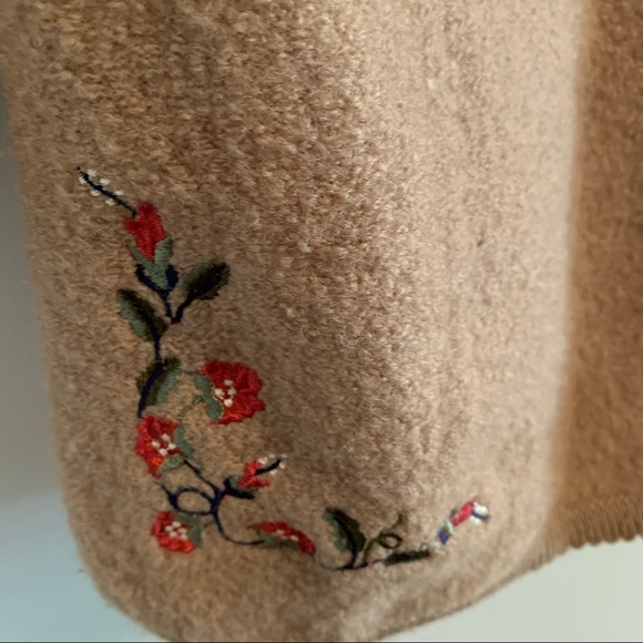 Vintage Wool Coat Twee Boucle Wool Embroidered Long Line Coat - Picture 8 of 15